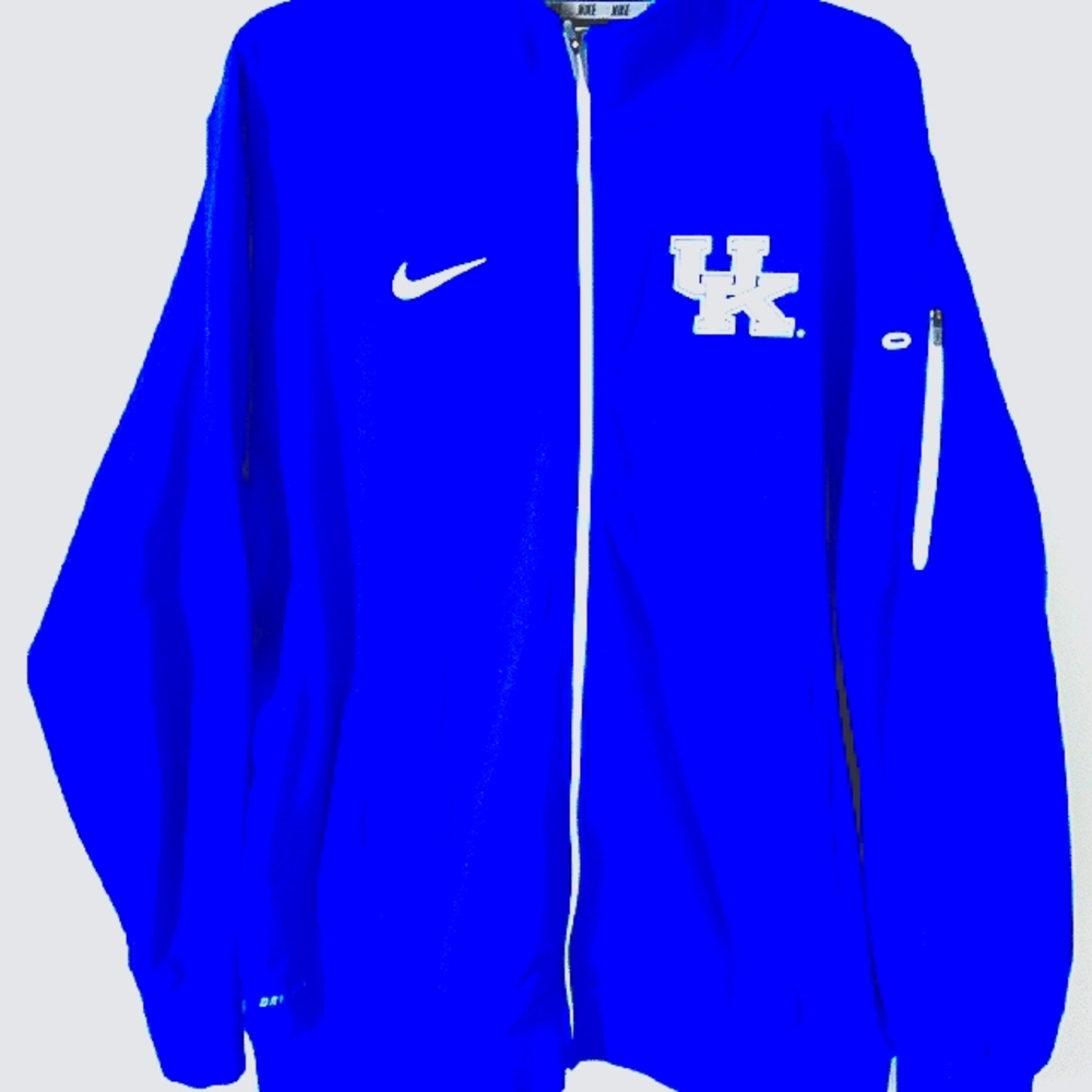 Mens Nike Blue Zip-Up Jacket, Size Large.